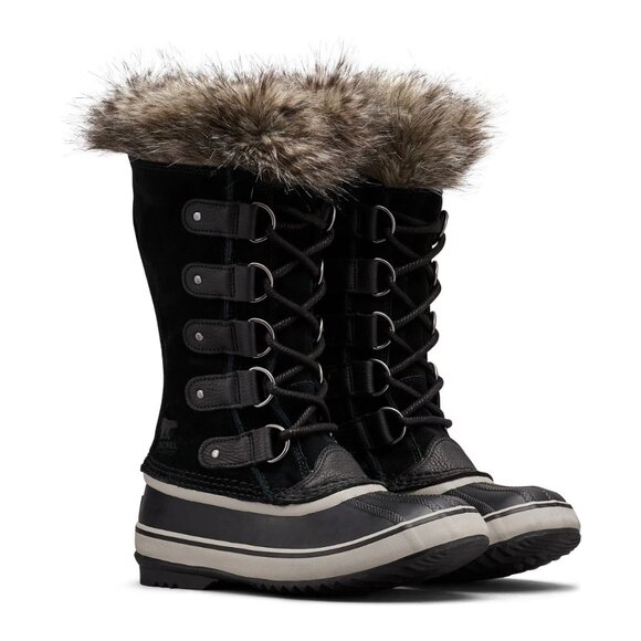 $270 SOREL JOAN OF ARTIC BOOT WATERPROOF SNOW COLD WINTER FUR BLACK 8.5 (MG18) - Picture 1 of 7